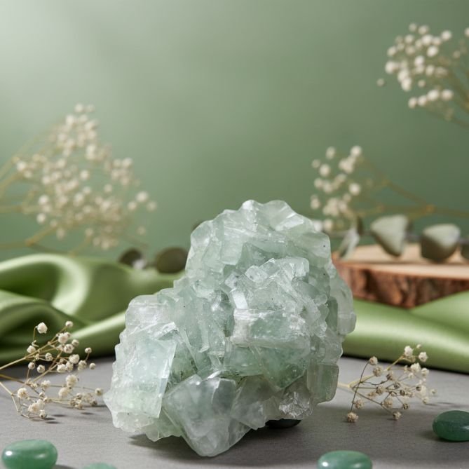 Green Apophylite Flower